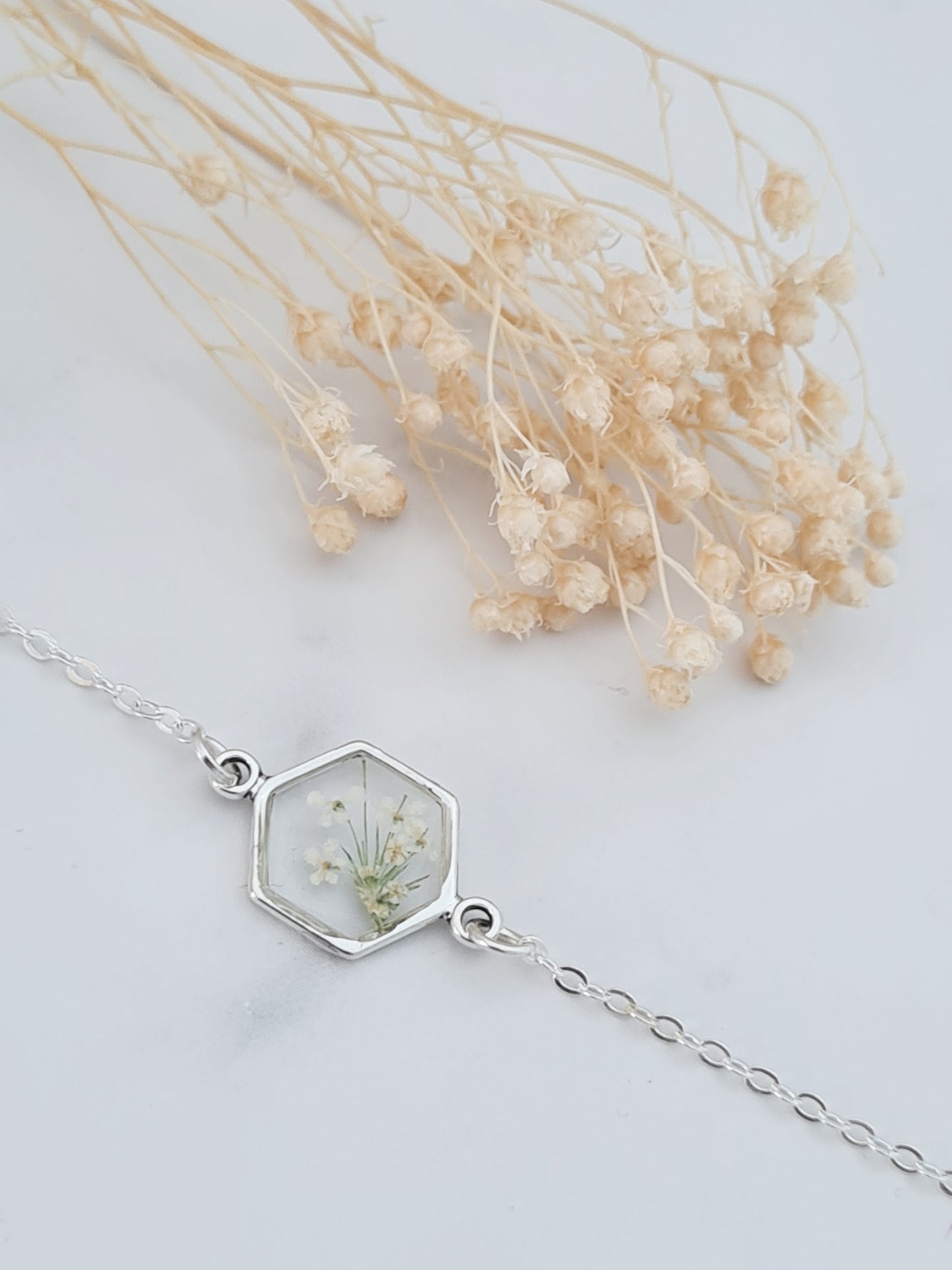 White Flower Bracelet