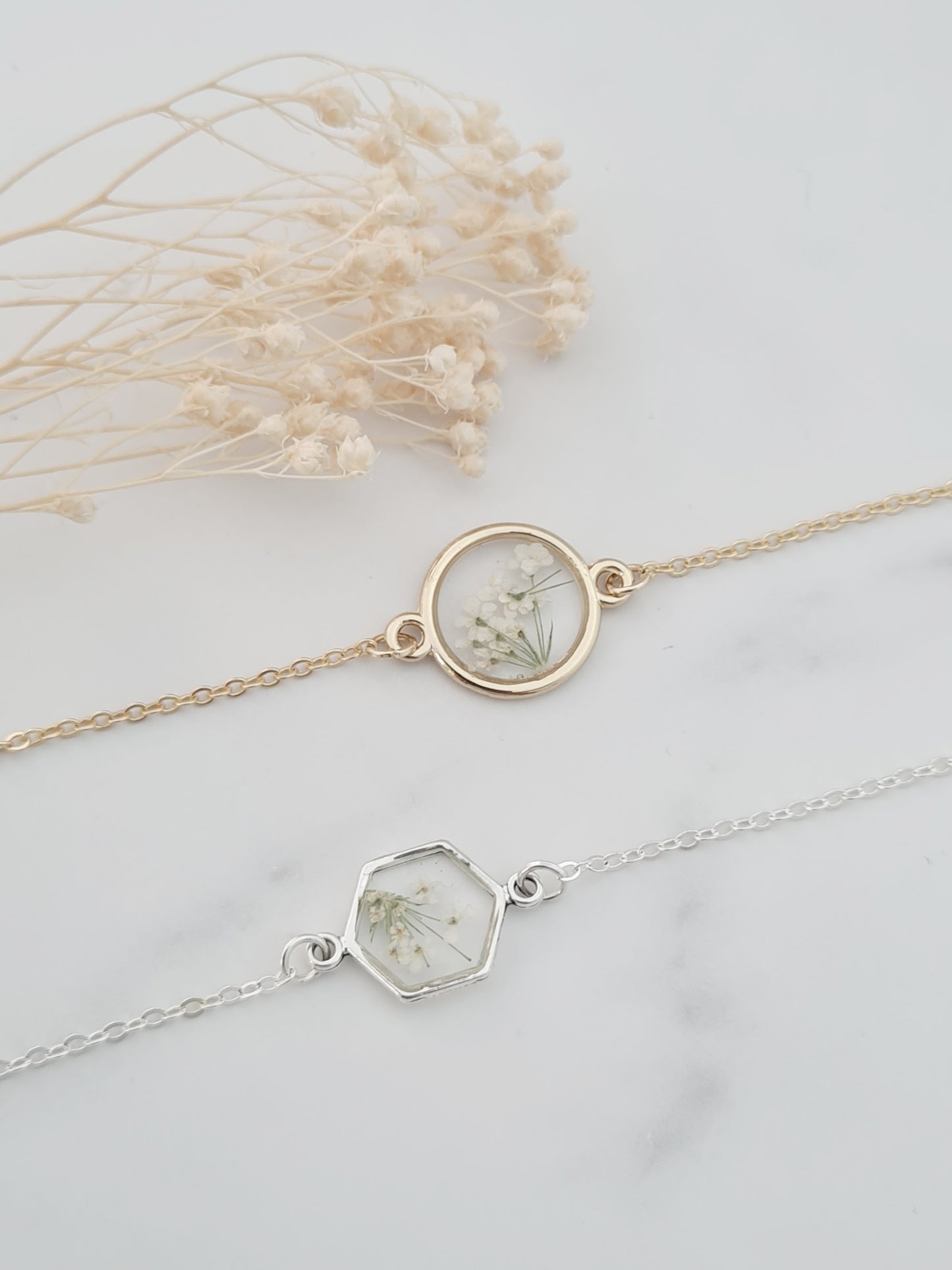 White Flower Bracelet
