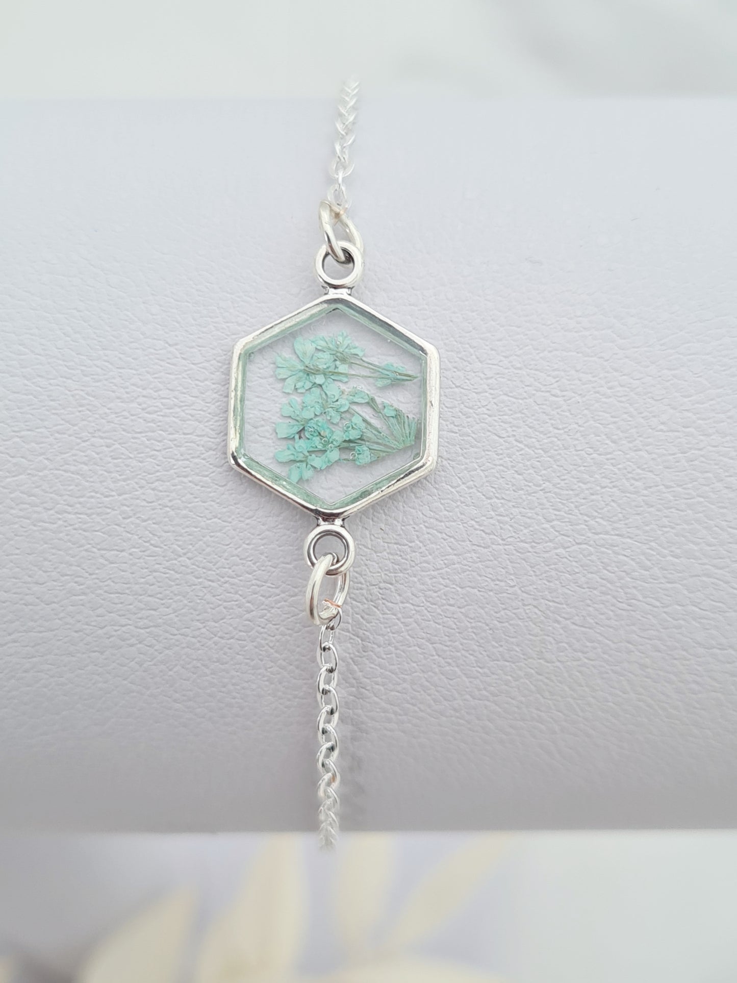 Tiny Blue Flower Bracelet