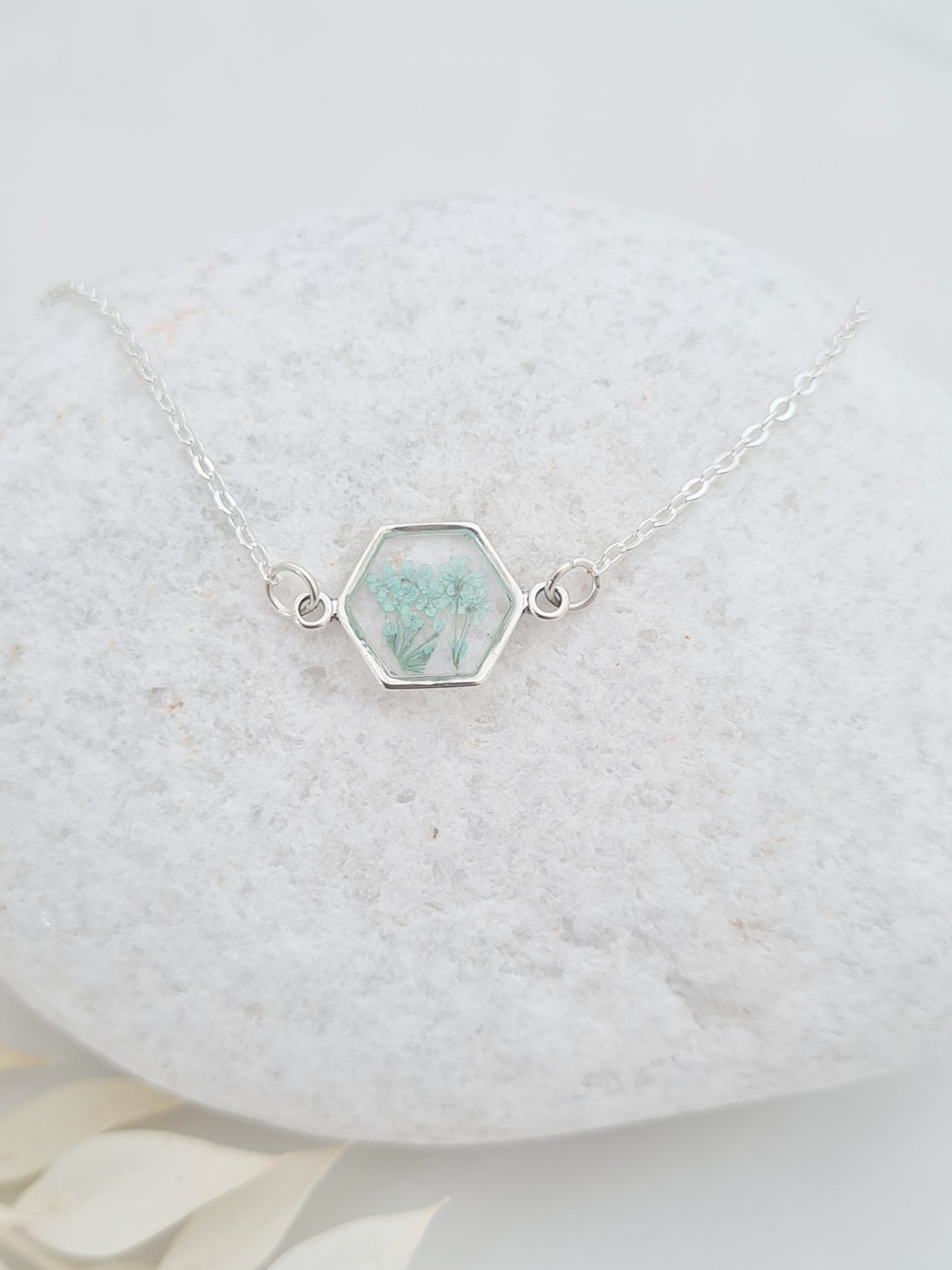 Tiny Blue Flower Bracelet