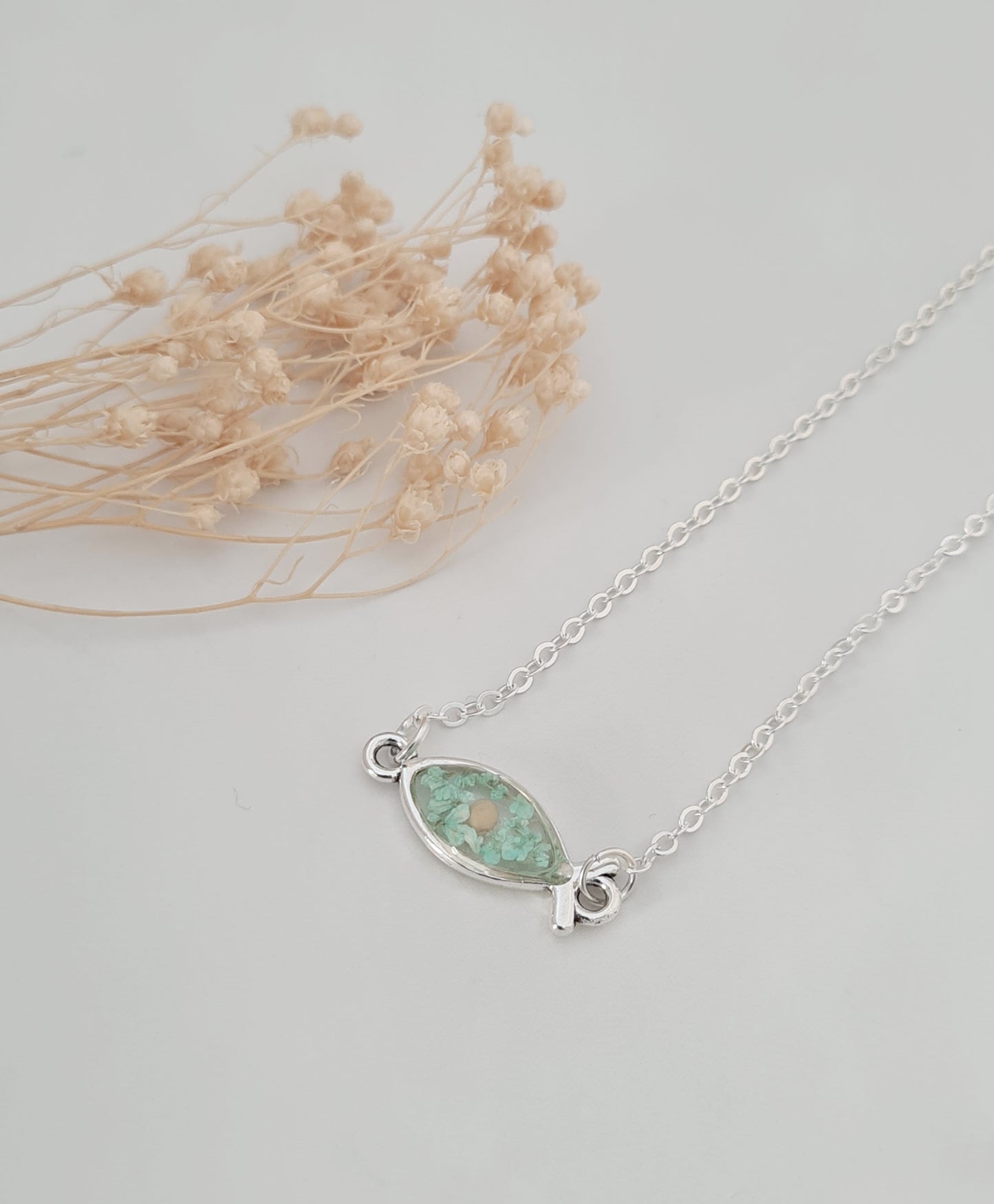Jesus Fish and Mustard Seed Necklace