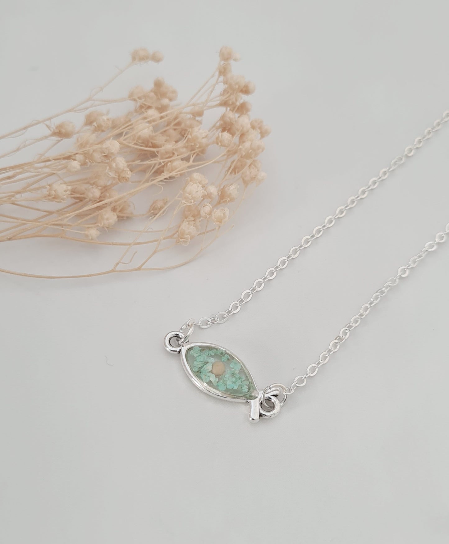 Jesus Fish and Mustard Seed Necklace