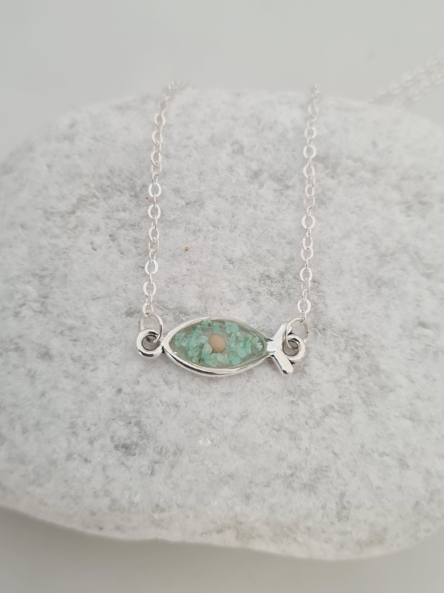 Jesus Fish and Mustard Seed Necklace