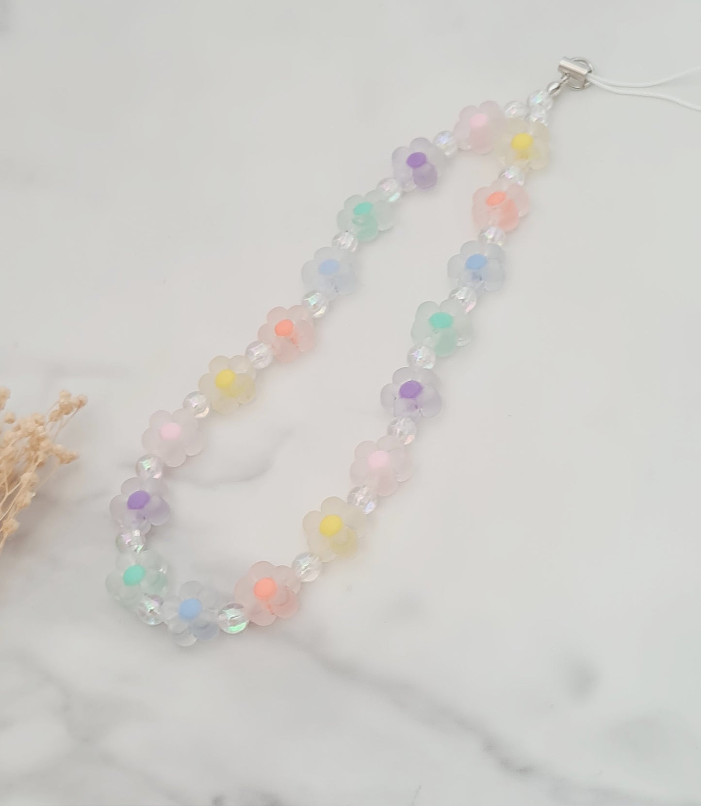 Multi Coloured Daisy Flower Phone Strap