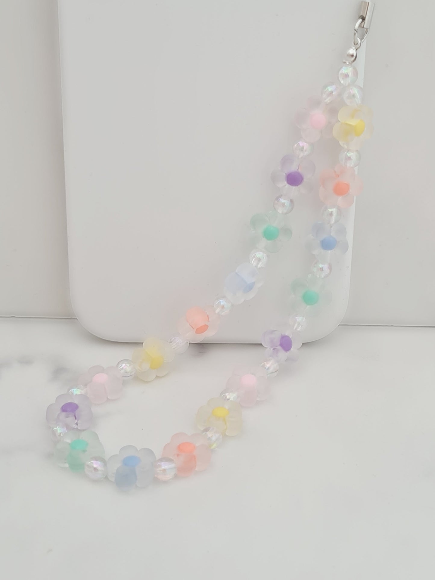 Multi Coloured Daisy Flower Phone Strap