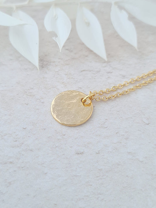 Dainty Gold Coin Minimalist Necklace
