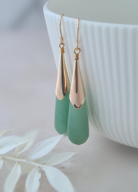 Jade Drop Earrings