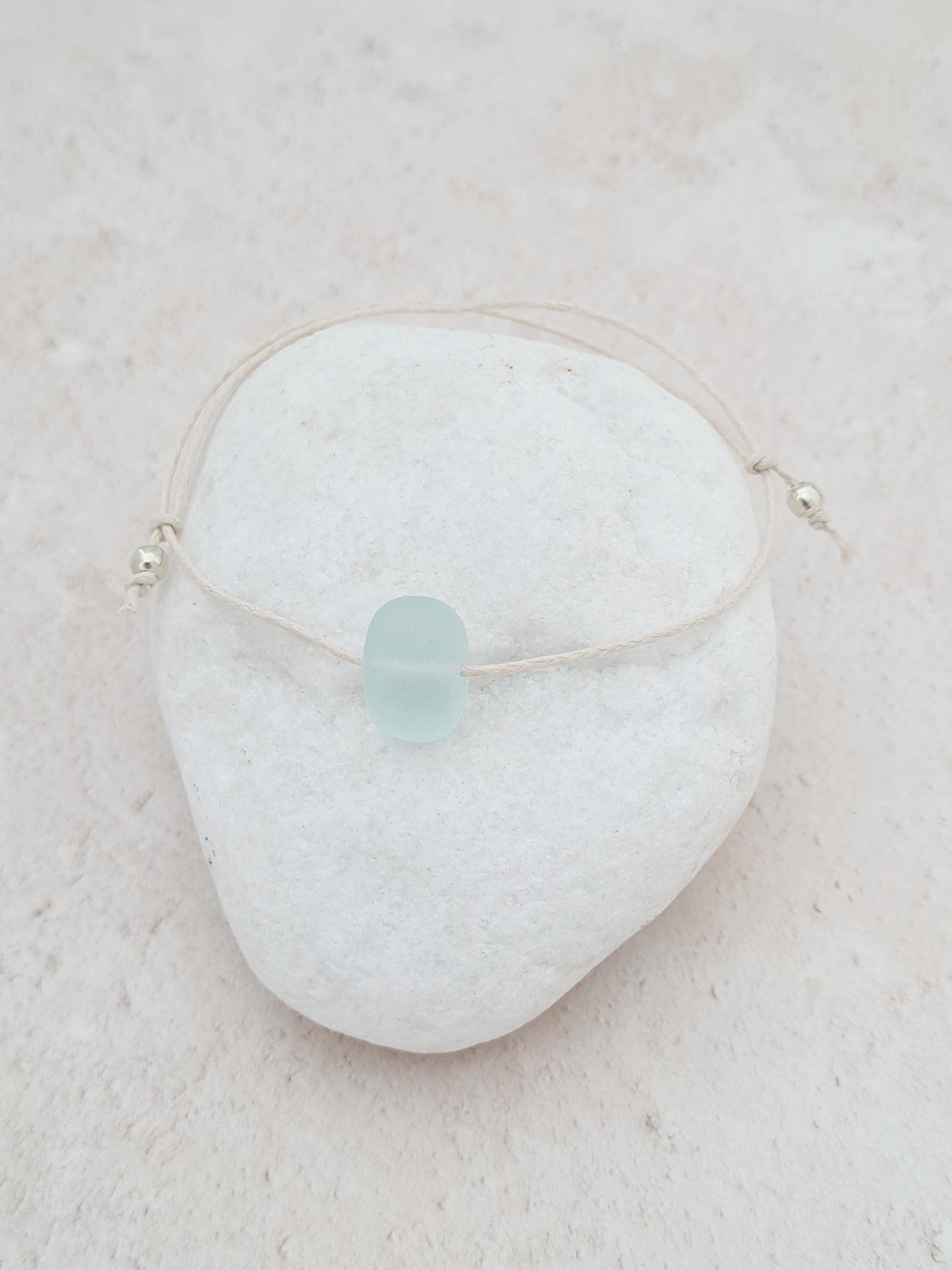 Sea Glass Adjustable Cord Bracelet