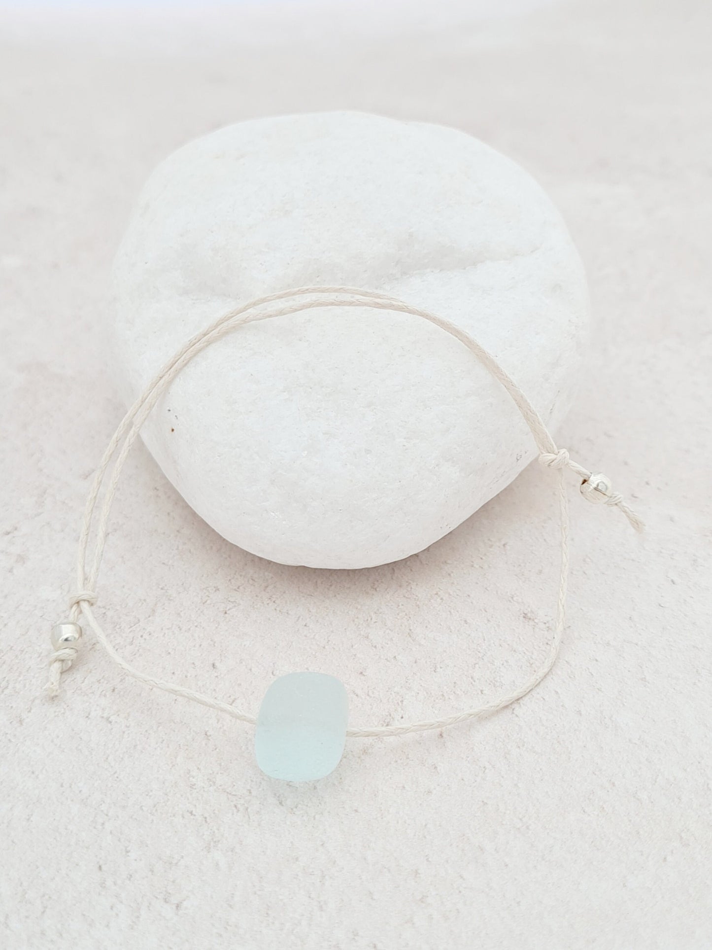 Sea Glass Adjustable Cord Bracelet