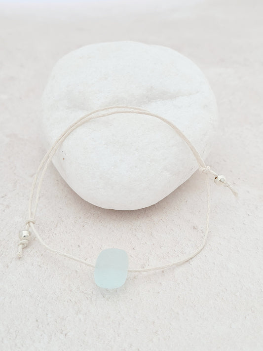 Sea Glass Adjustable Cord Bracelet