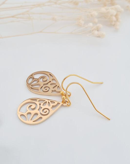 Filigree Scroll Pattern Earrings