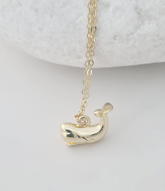 Golden Whale Necklace