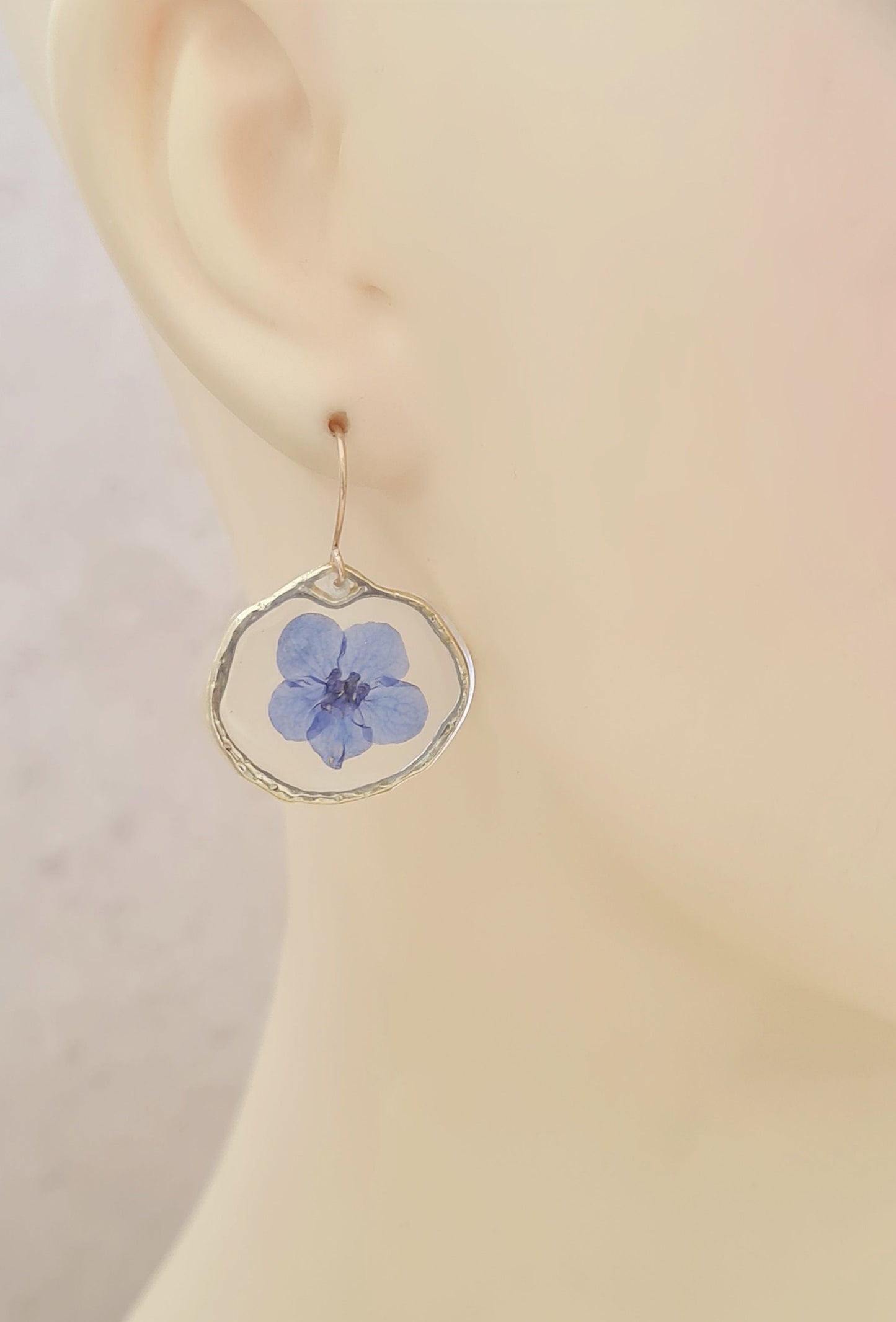Round Forget me Not Earrings