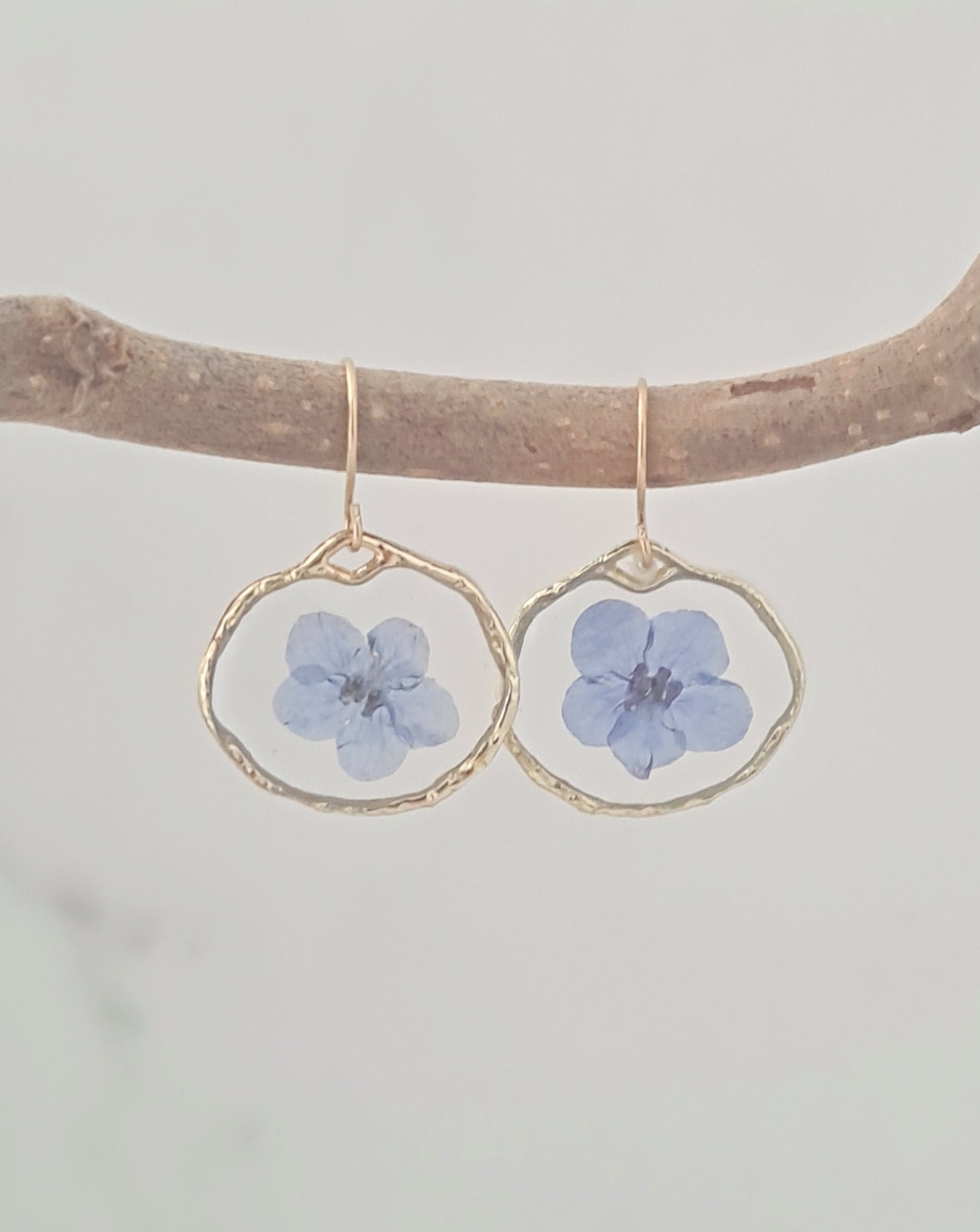 Round Forget me Not Earrings