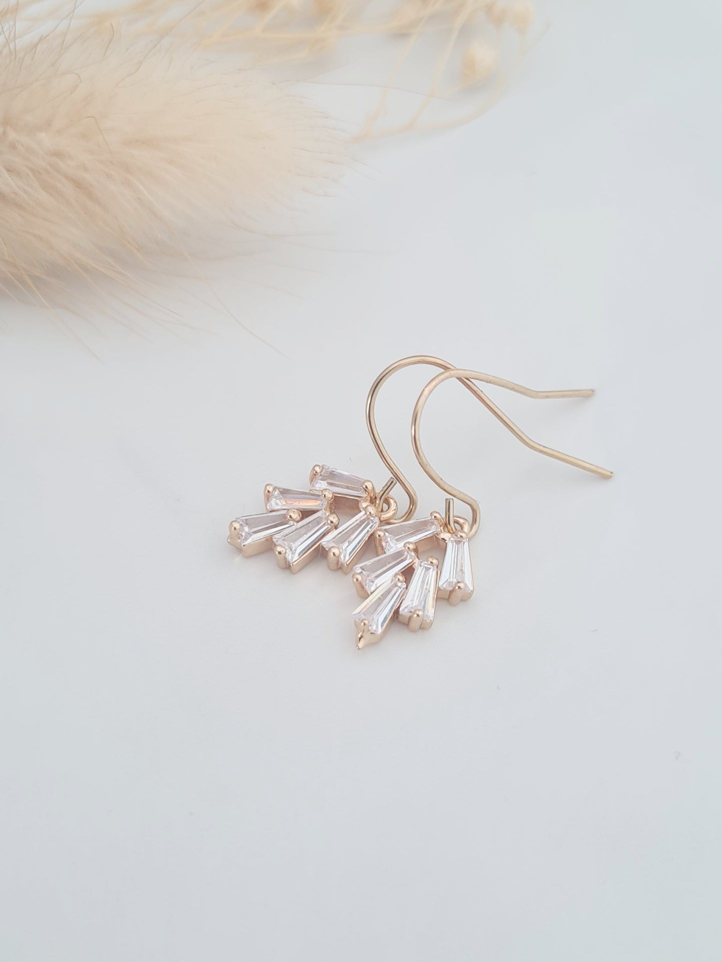 Art Deco Leaf Earrings