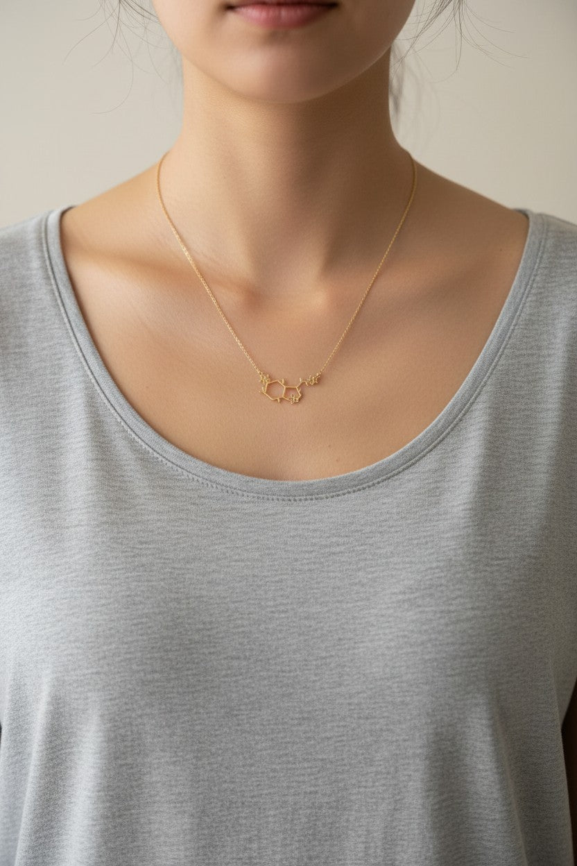 Gold|Silver Stainless Steel Flower Serotonin Necklace | Non-Tarnish