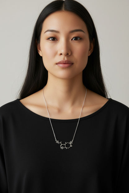 Gold|Silver Stainless Steel Flower Serotonin Necklace | Non-Tarnish