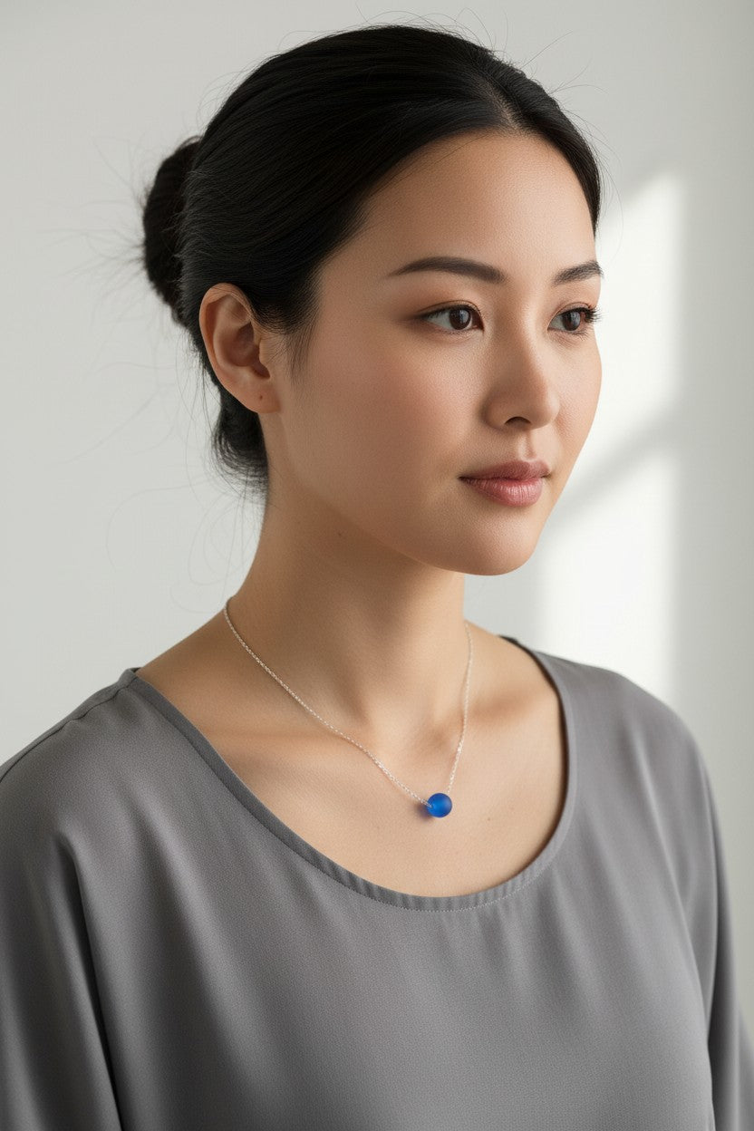 Sea Glass Bead Necklace