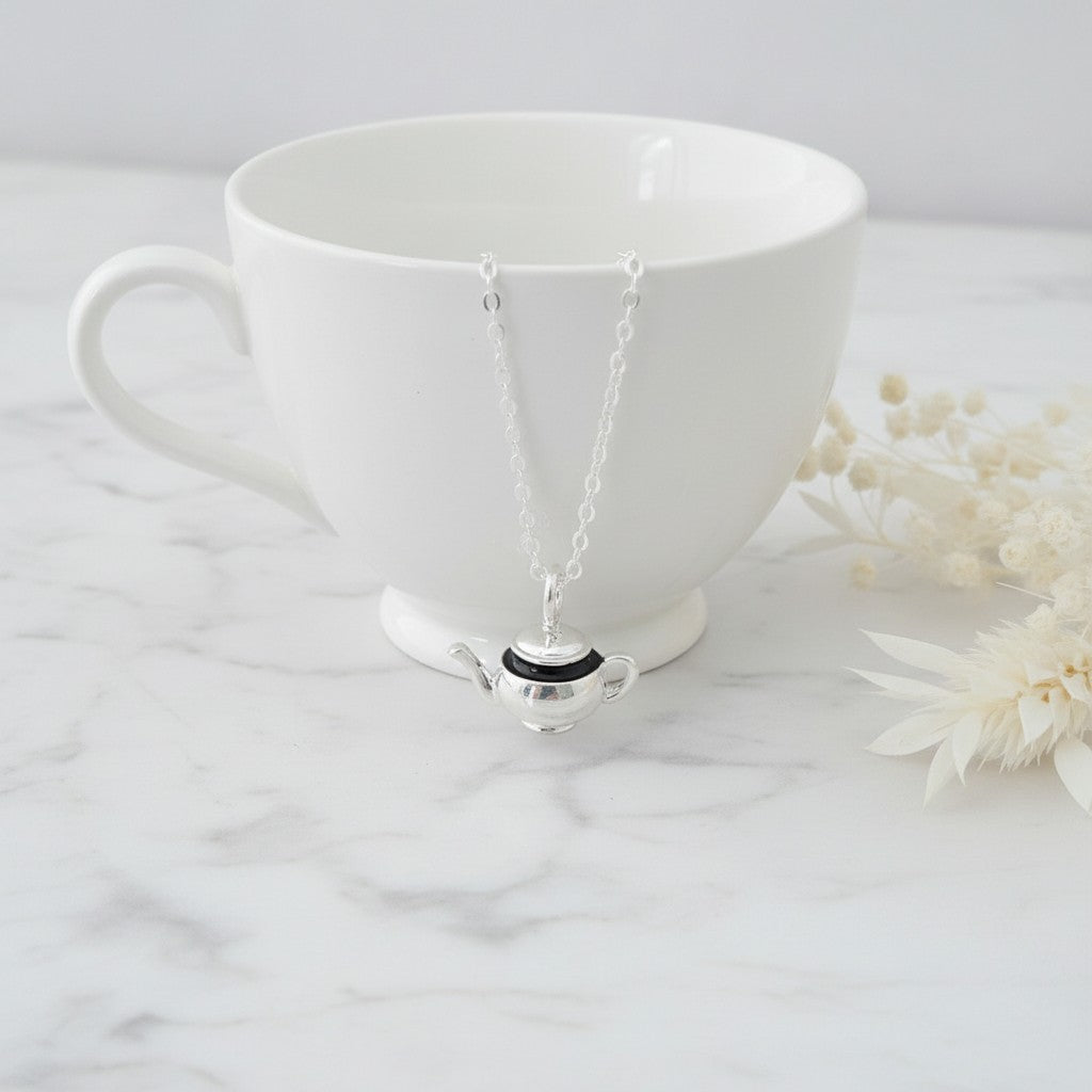 Whimsical Teapot Pendant Necklace - Gift for Tea Lovers