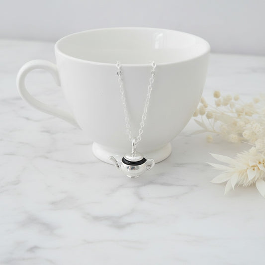 Whimsical Teapot Pendant Necklace - Gift for Tea Lovers