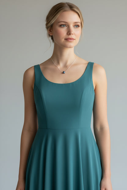 Floating Birthstone Pearl Necklace - Choose your Pearl Colour