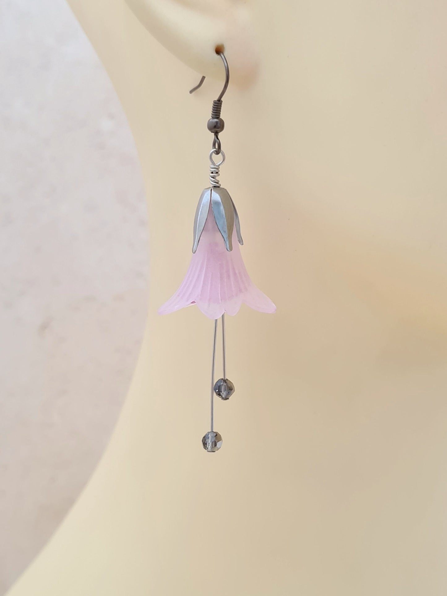 Pink Lily Chandelier Earrings
