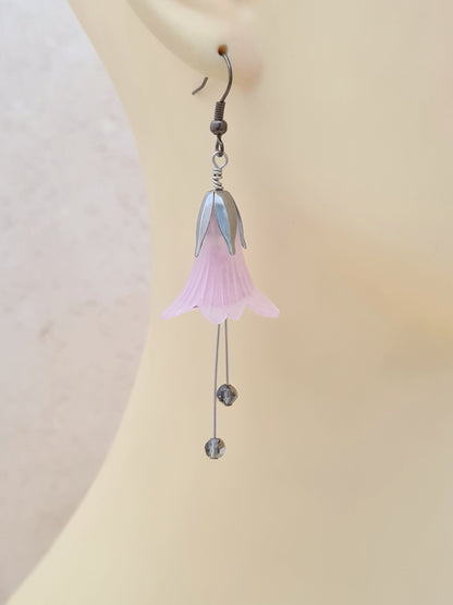 Pink Lily Chandelier Earrings