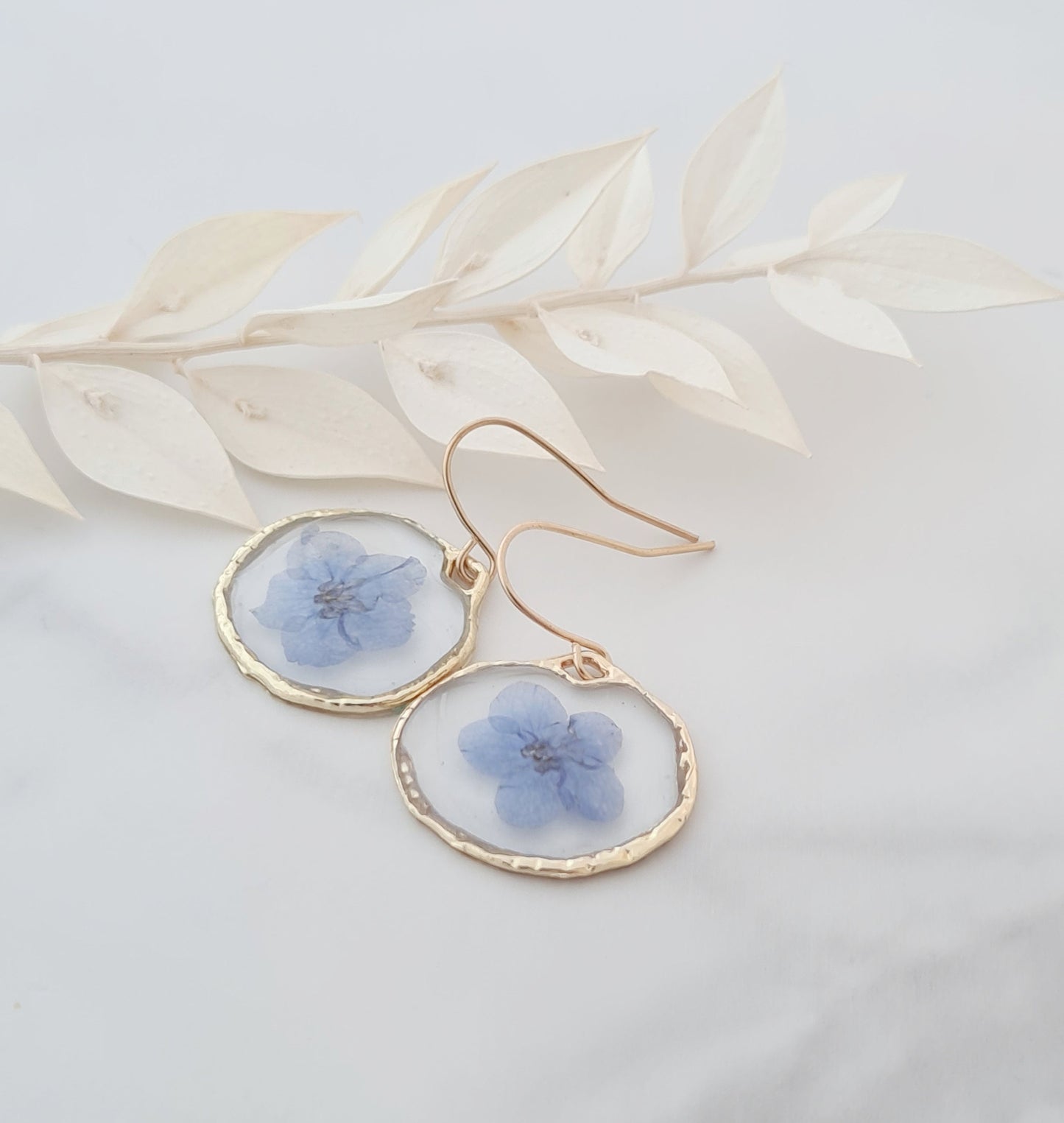 Round Forget me Not Earrings